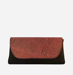 ADRINA CONVERTIBLE CLUTCH IN BLACK & RED - NOTTEVERA
