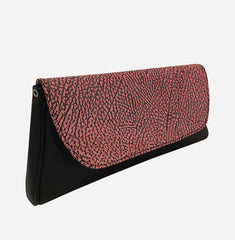 ADRINA CONVERTIBLE CLUTCH IN BLACK & RED - NOTTEVERA