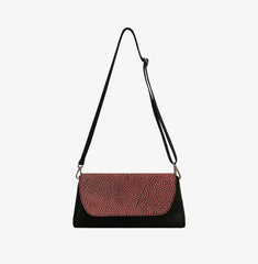 ADRINA CONVERTIBLE CLUTCH IN BLACK & RED - NOTTEVERA
