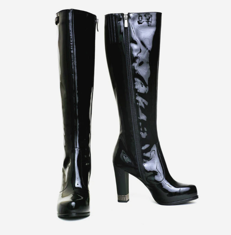 ALTA BLACK PATENT BOOT - NOTTEVERA