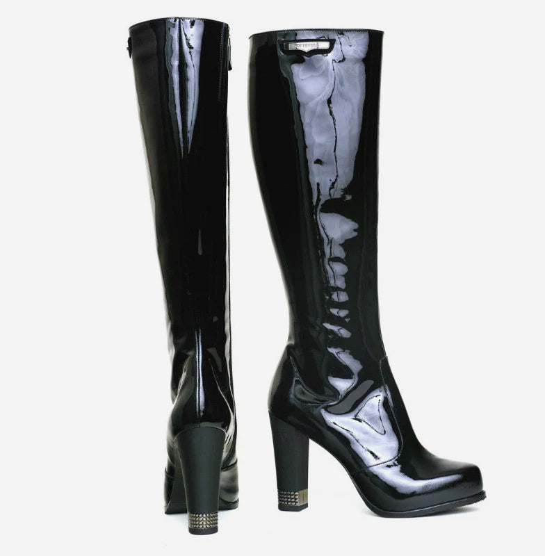 ALTA BLACK PATENT BOOT - NOTTEVERA