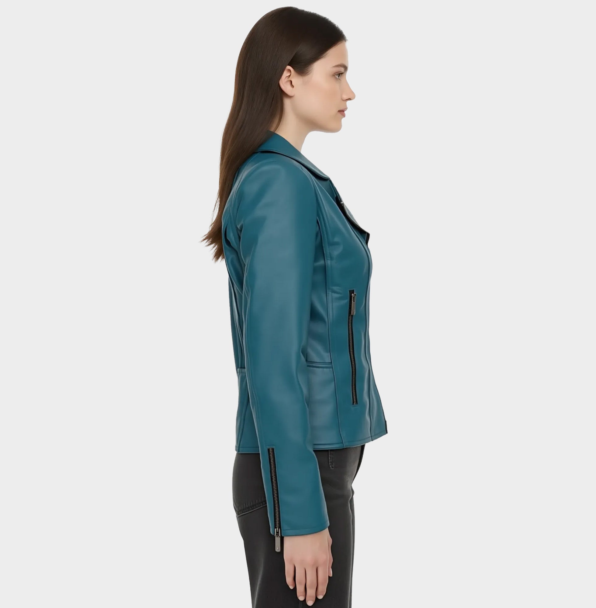 BROOKLYN BLUE LAMB LEATHER JACKET NOTTEVERA