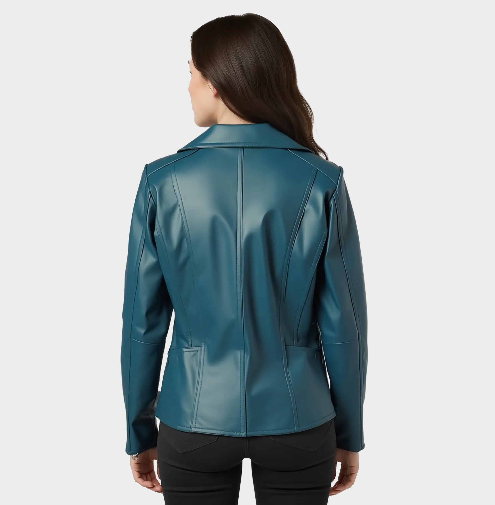 BROOKLYN BLUE LAMB LEATHER JACKET NOTTEVERA