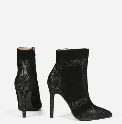 CELLA STILETTO BLACK SUEDE BOOTIE