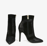 CELLA STILETTO BLACK SUEDE BOOTIE - NOTTEVERA