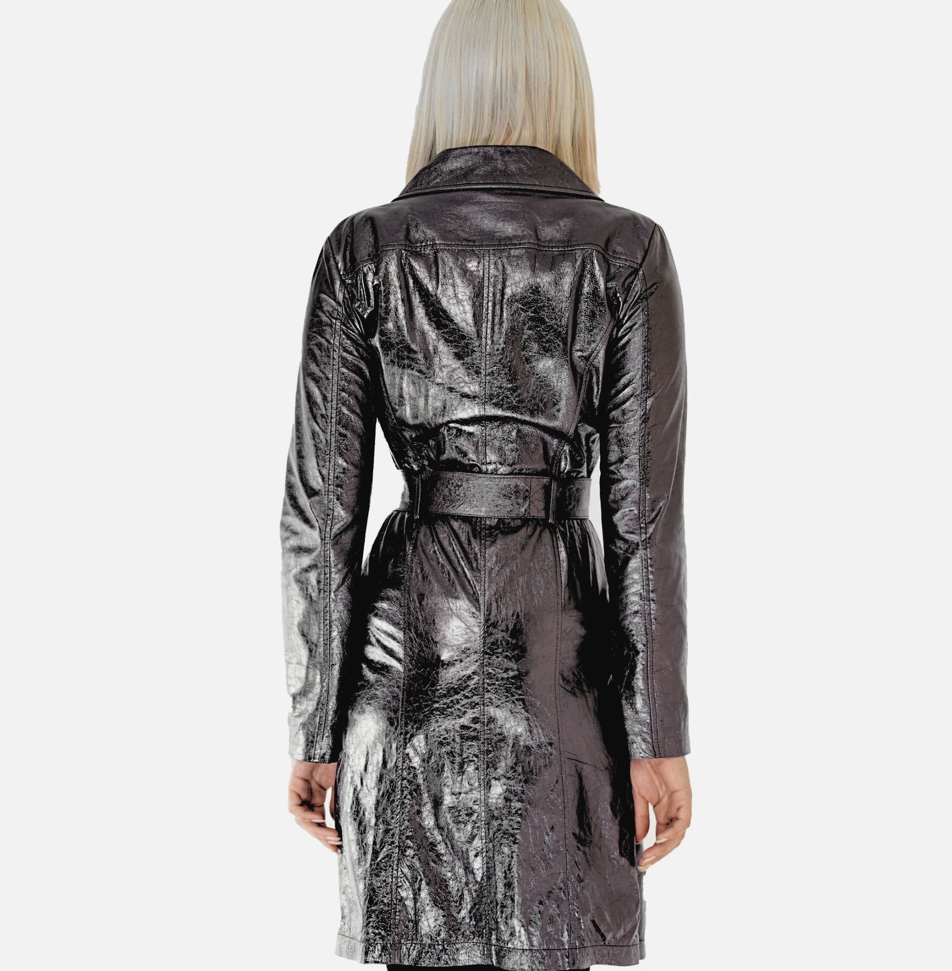 EVALINA LAMINATED SHEEPSKIN TRENCH - NOTTEVERA