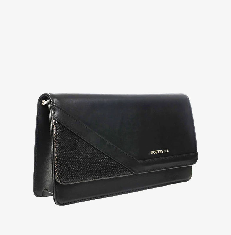 Kate Black Leather Clutch | NOTTEVERA