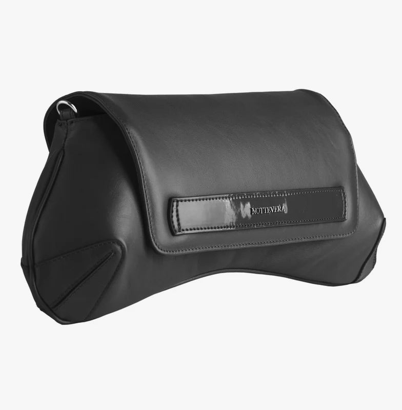 LINDA LEATHER CLUTCH - BLACK - NOTTEVERA