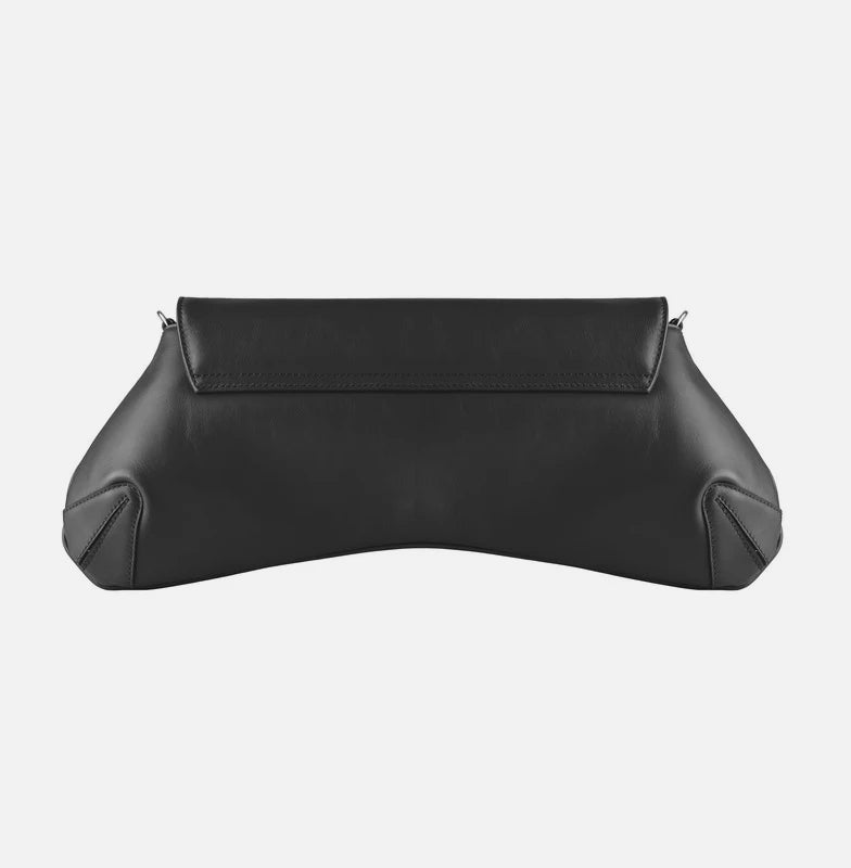 LINDA LEATHER CLUTCH - BLACK - NOTTEVERA