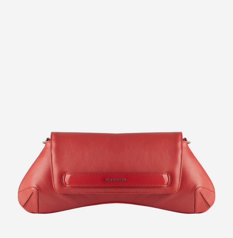 LINDA LEATHER CLUTCH - RED - NOTTEVERA