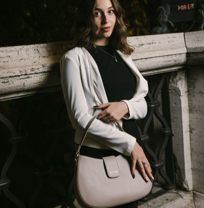 NADJA TOP-HANDLE LEATHER SHOULDER BAG - NOTTEVERA