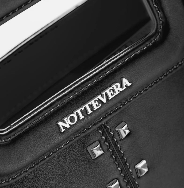 NAOMI LEATHER TOTE - BLACK - NOTTEVERA