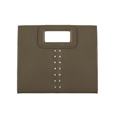 NAOMI LEATHER TOTE - TAUPE GREEN - NOTTEVERA