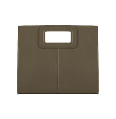 NAOMI LEATHER TOTE - TAUPE GREEN - NOTTEVERA