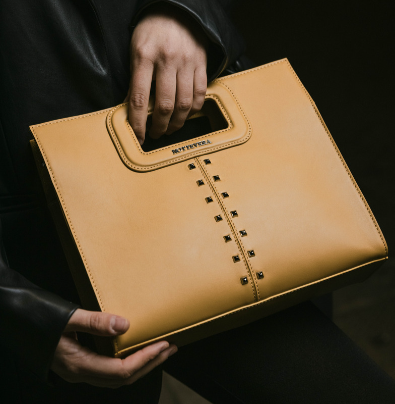 NAOMI LEATHER TOTE - MUSTARD YELLOW - NOTTEVERA