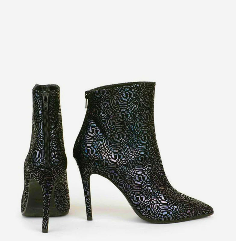 NOTTURNA STILETTO SUEDE BOOTIE - NOTTEVERA