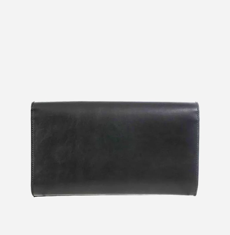 Sofia Black Leather Clutch | NOTTEVERA