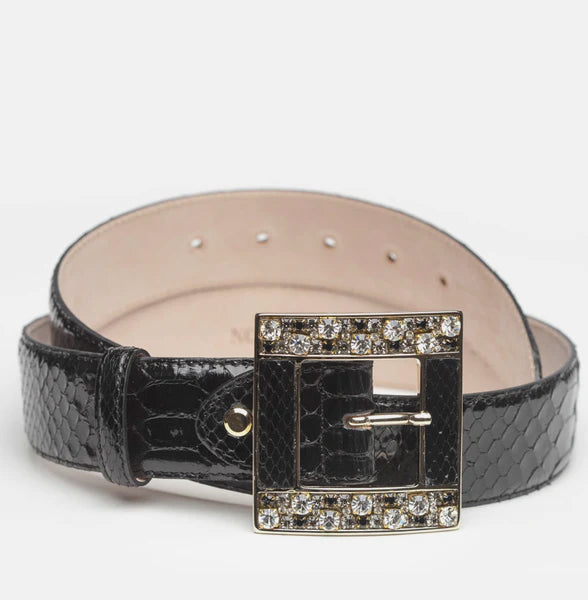 MELISSA PYTHON BELT - BLACK - NOTTEVERA