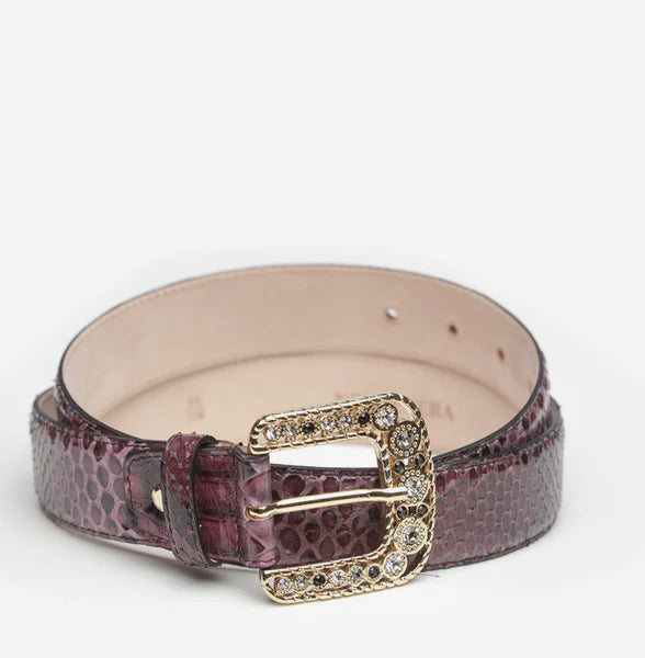 LISA WINE PYTHON BELT