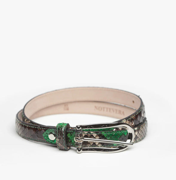 EMMA SKINNY PYTHON BELT