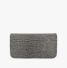 Amina Soft Leather Clutch in Black & White - NOTTEVERA