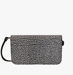 Amina Soft Leather Clutch in Black & White - NOTTEVERA