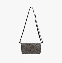 Amina Soft Leather Clutch in Black & White - NOTTEVERA