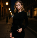 CARYN DARK WASHED LEATHER CLUTCH