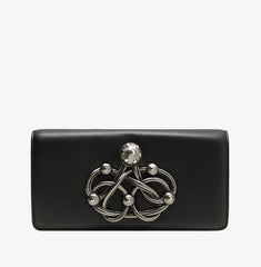 CARLA LAMBSKIN LEATHER CLUTCH - NOTTEVERA