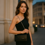 Kate Black Leather Clutch NOTTEVERA