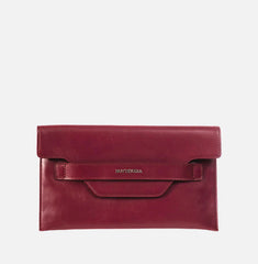 Luisa Burgundy Mini Leather Clutch | NOTTEVERA