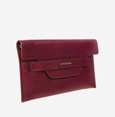 Luisa Burgundy Mini Leather Clutch | NOTTEVERA