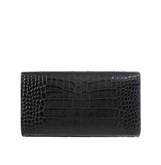Cleo Croc Embossed Leather Clutch | NOTTEVERA