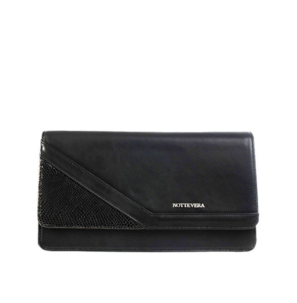 KATE BLACK LEATHER CLUTCH