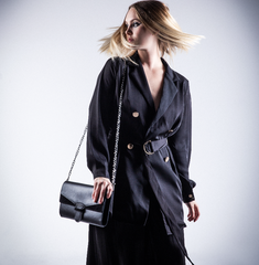 Sofia Black Leather Clutch | NOTTEVERA